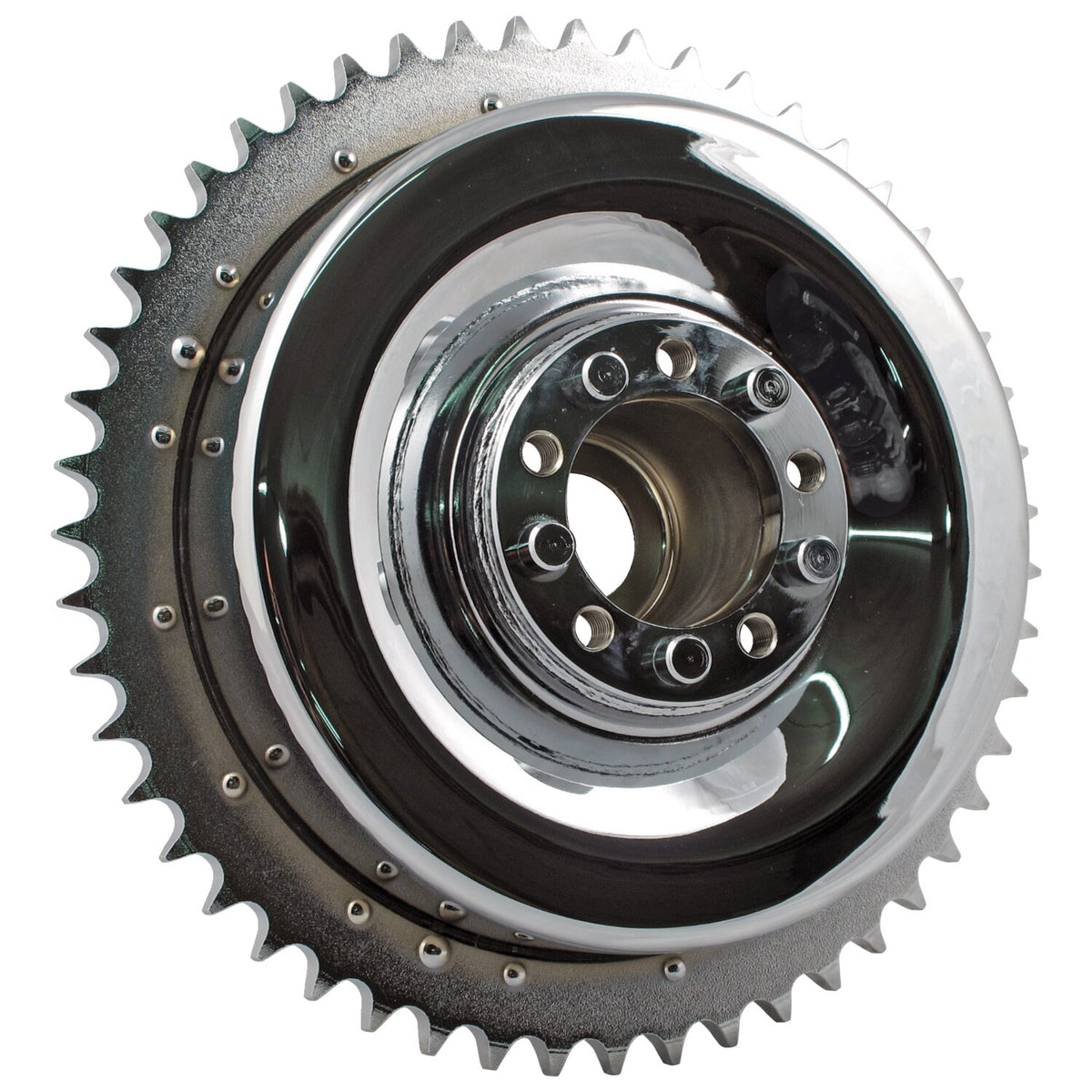 MCS 37-57 B.T - Rear brake drum & sprocket - Chrome