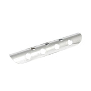 MCS Universal bullet hole heat shield 10" long chrome