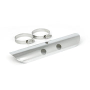MCS Universal bullet hole heat shield 10" long chrome