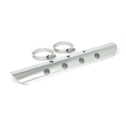 MCS Universal bullet hole heat shield 14" long chrome