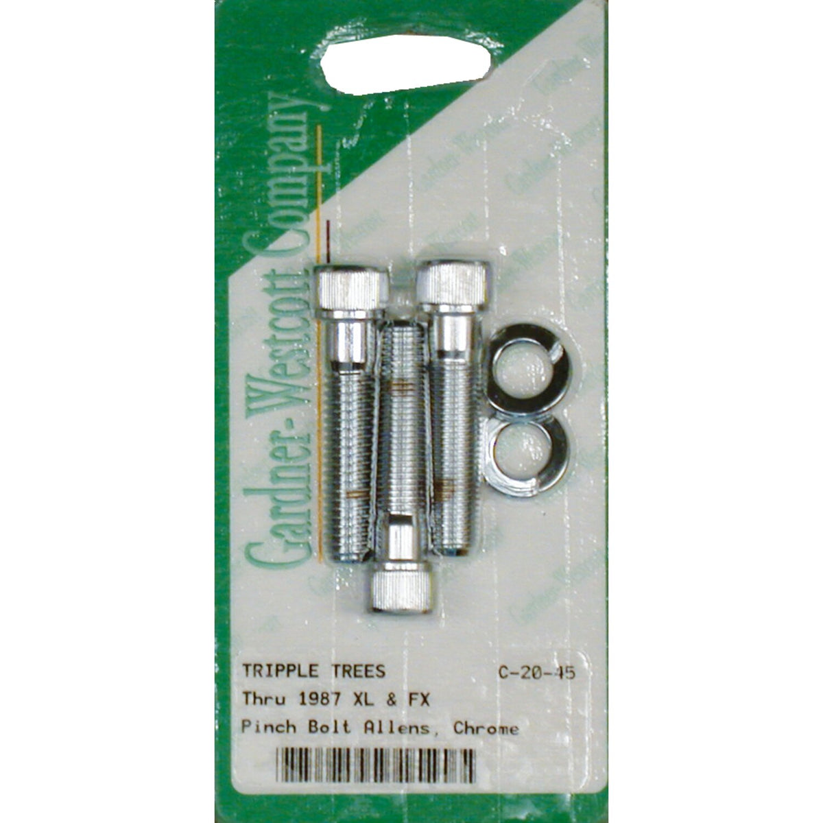 Gardner-Westcott Triple tree pinch bolt set - Chrome Allen heads