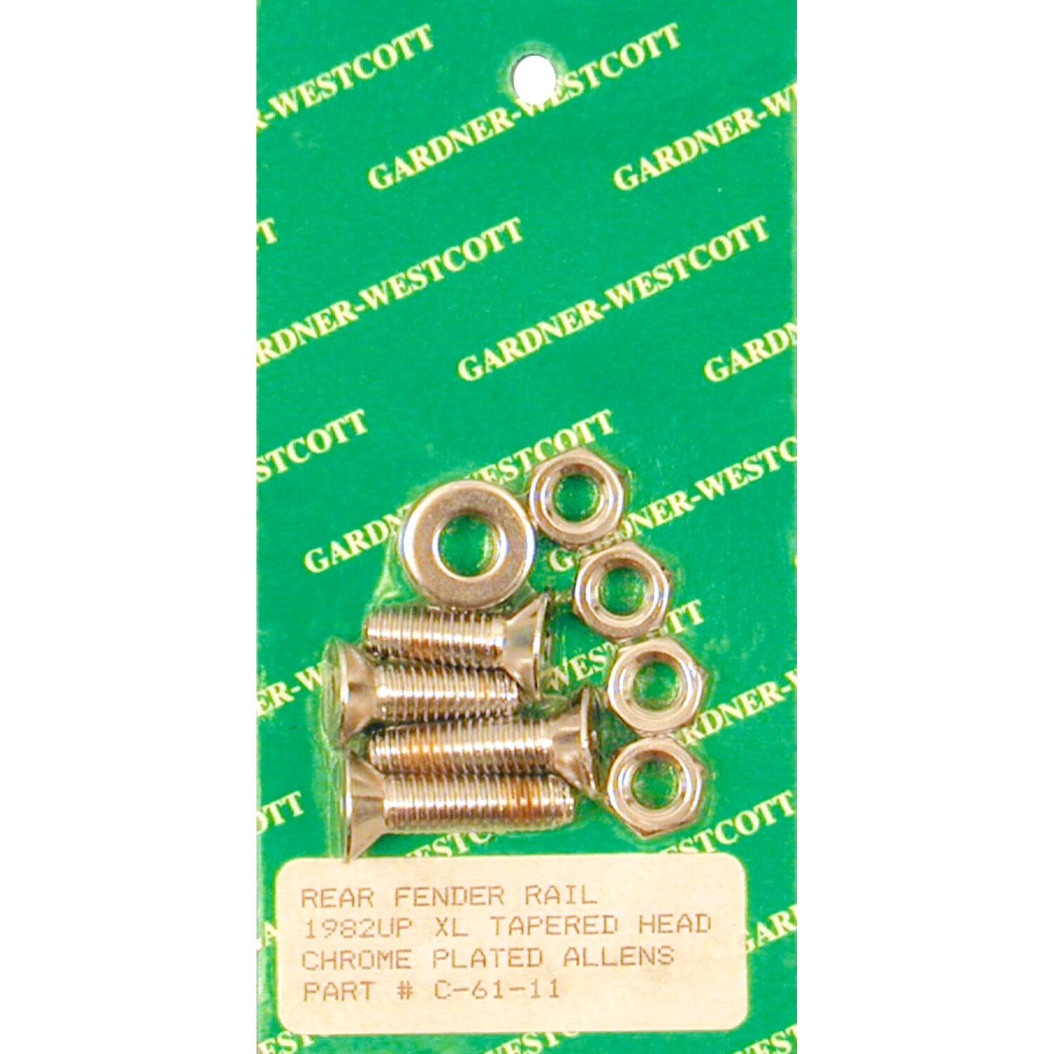 Gardner-Westcott fender strut mount kit - Chrome Allen head
