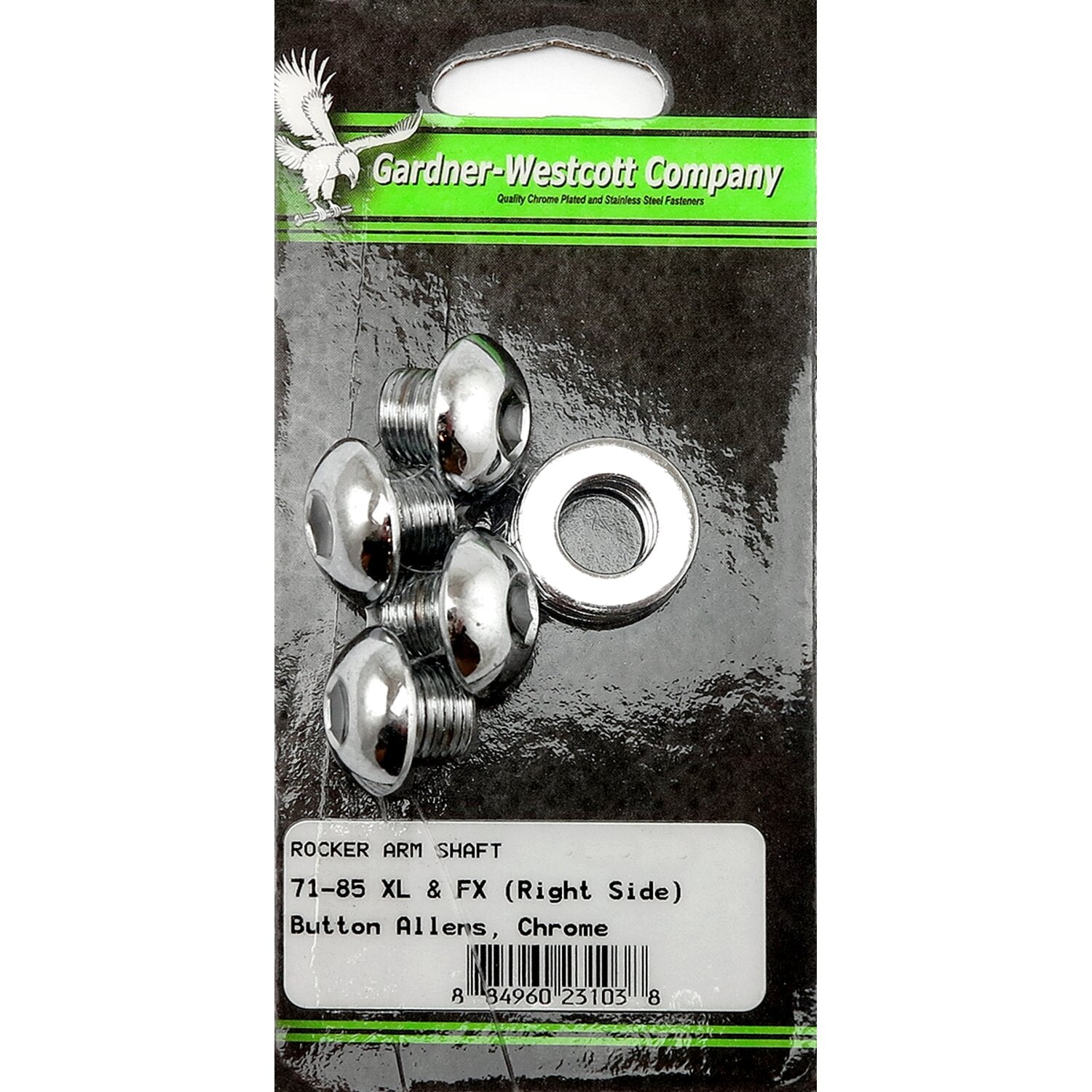 Gardner-Westcott rocker shaft end plug set - OEM style - Chrome