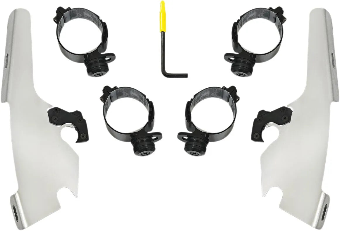 Memphis Shades HD Trigger-Lock Mount Kit Polished for Softail