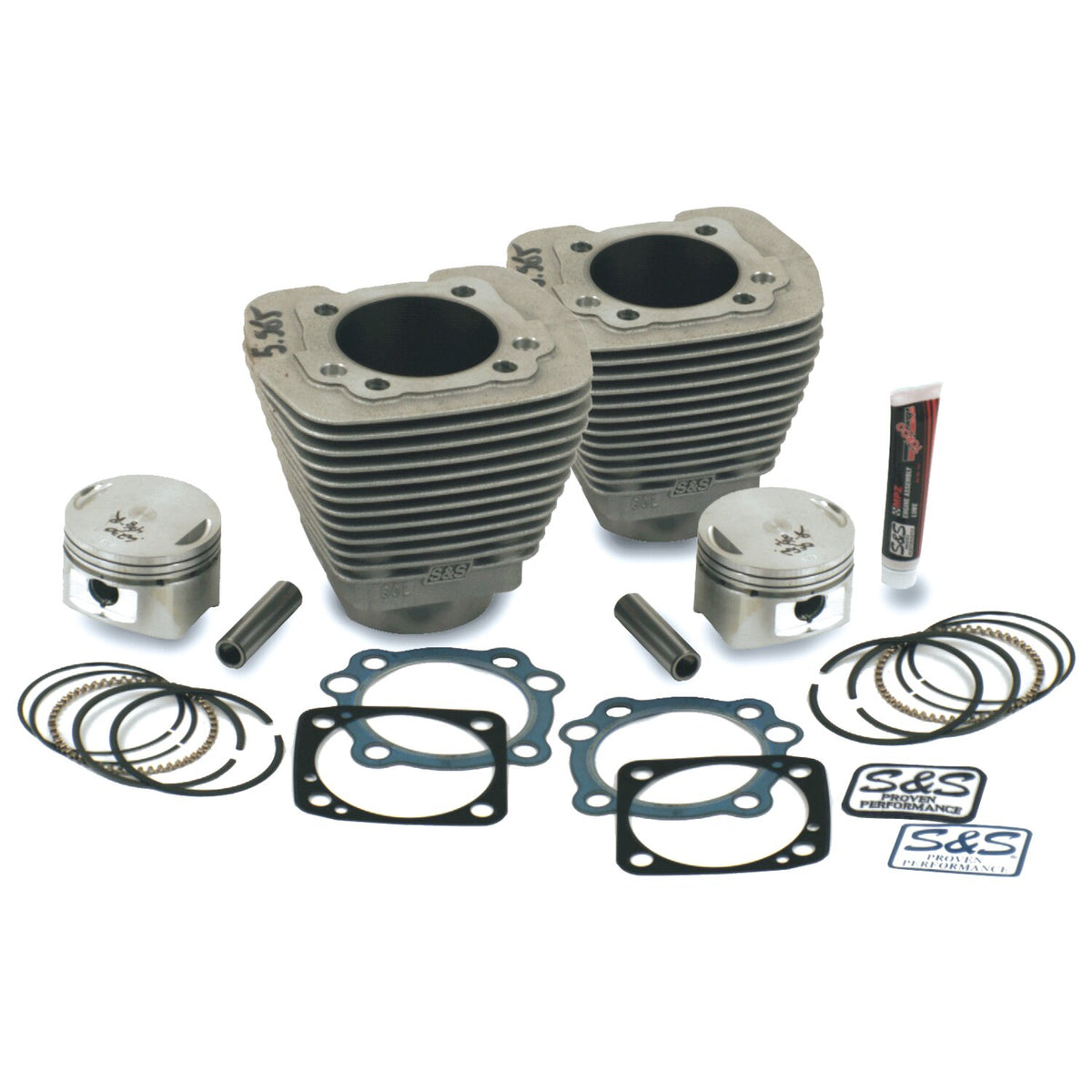 S&S 96" 3-5/8" big bore cylinder & piston kit