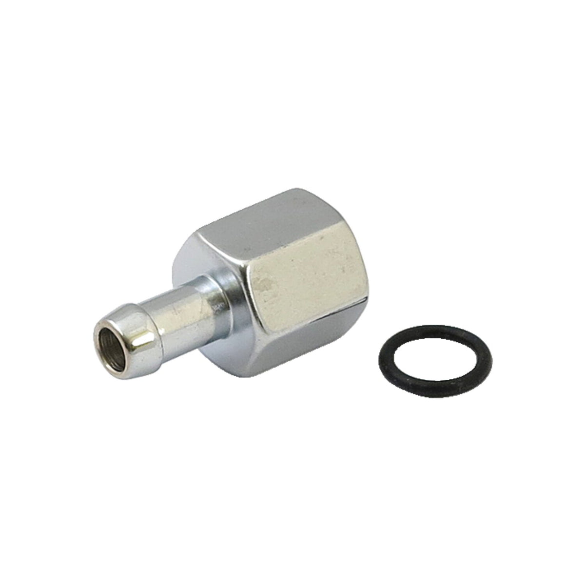 Colony Linkert fuel line adapter fitting - Chrome