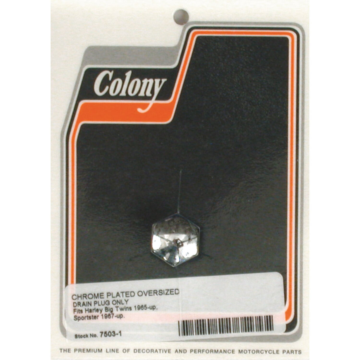 Colony oversized drain plug Domed Hex - Chrome