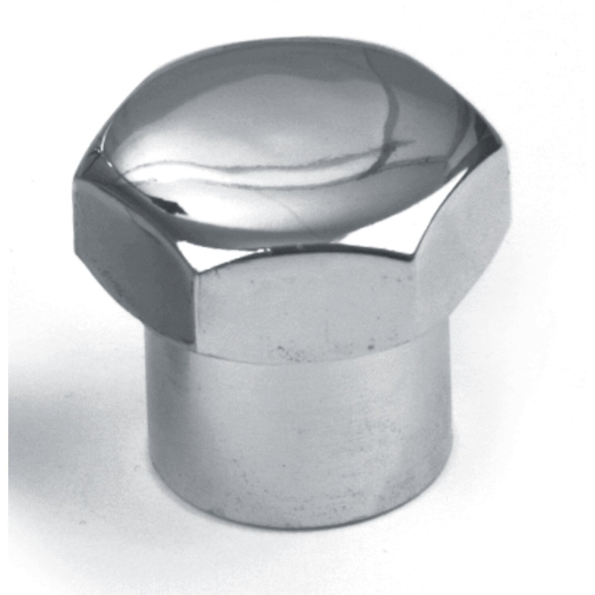 MCS Fork stem nut - domed - Chrome