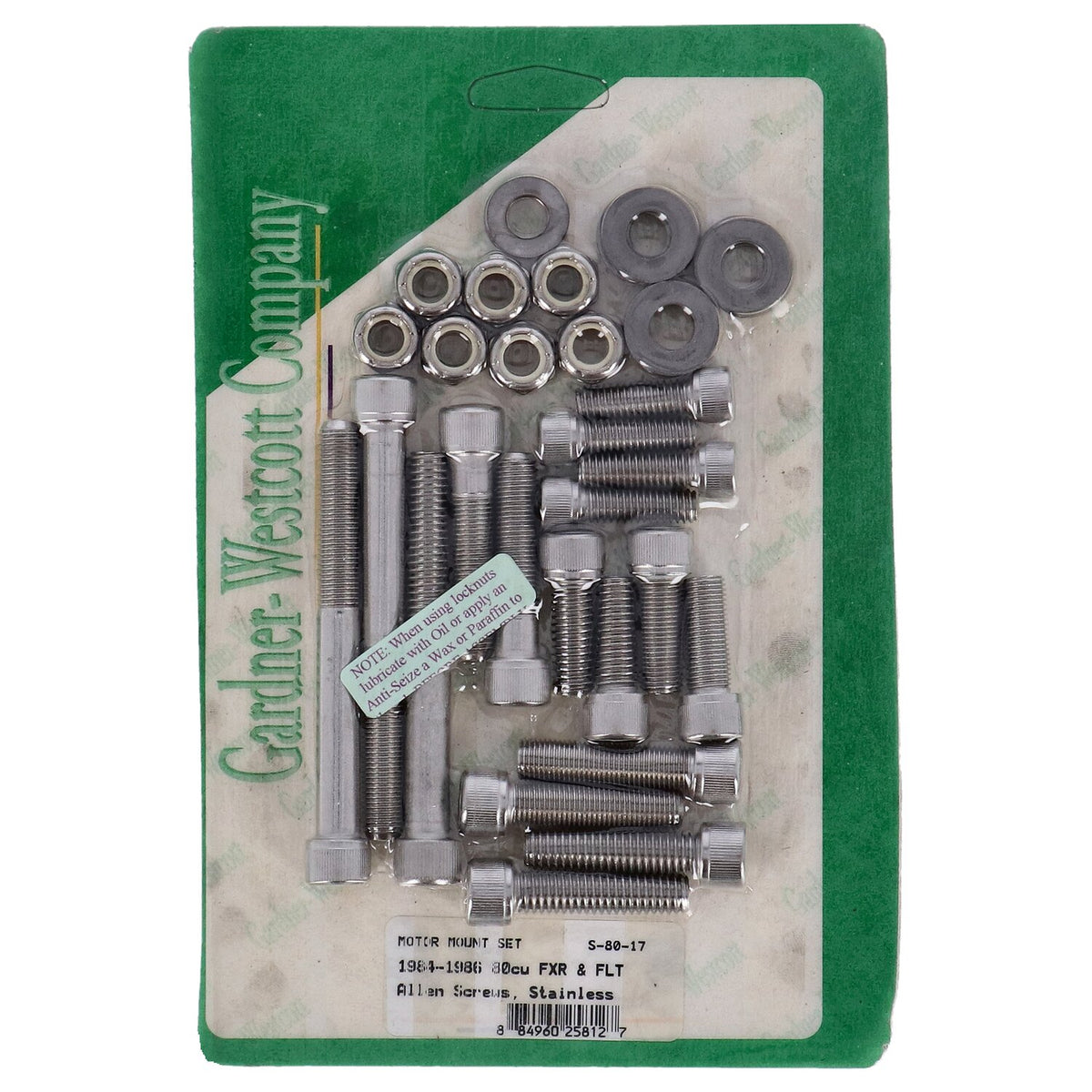 Gardner-Westcott Motor mount screw kit ss allen