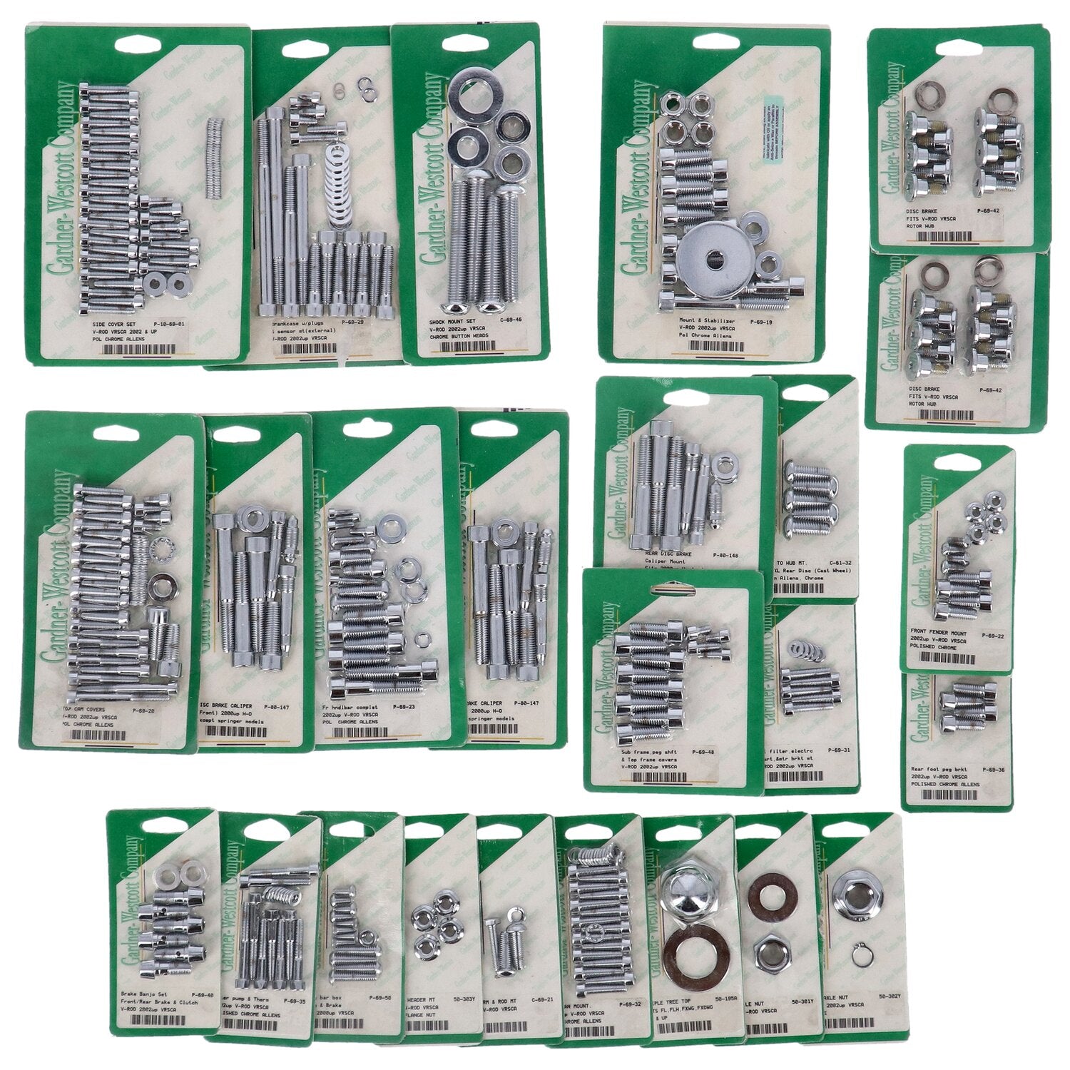 Gardner-Westcott V-Rod full motorcycle set pol - chr