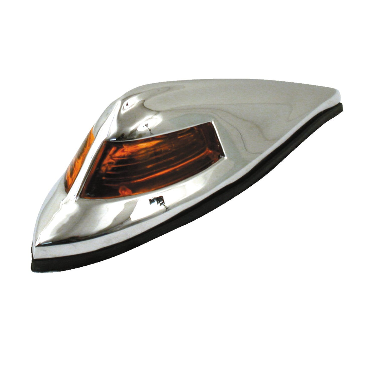 MCS Antique style front fender light - Chrome amber lens