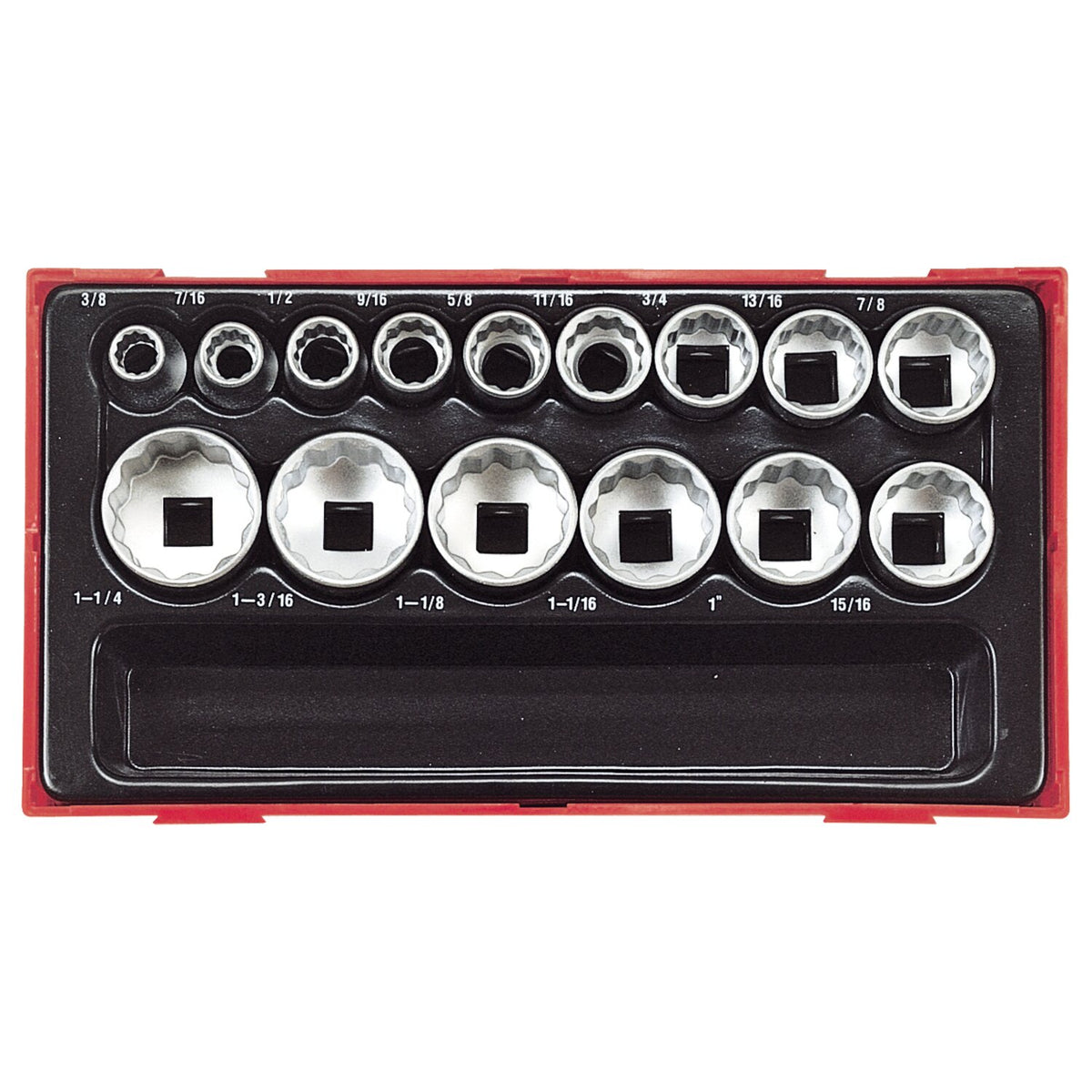 Teng Tools 15-pc Metric 12-point sockets