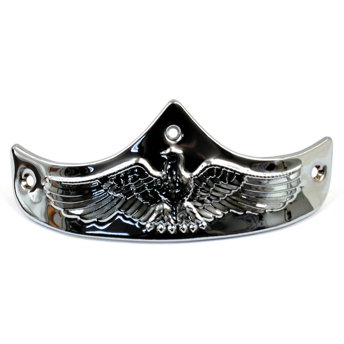 MCS Front fender tip Eagle embossed - Chrome