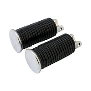 MCS OEM style foot pegs large diameter - Chrome end cap