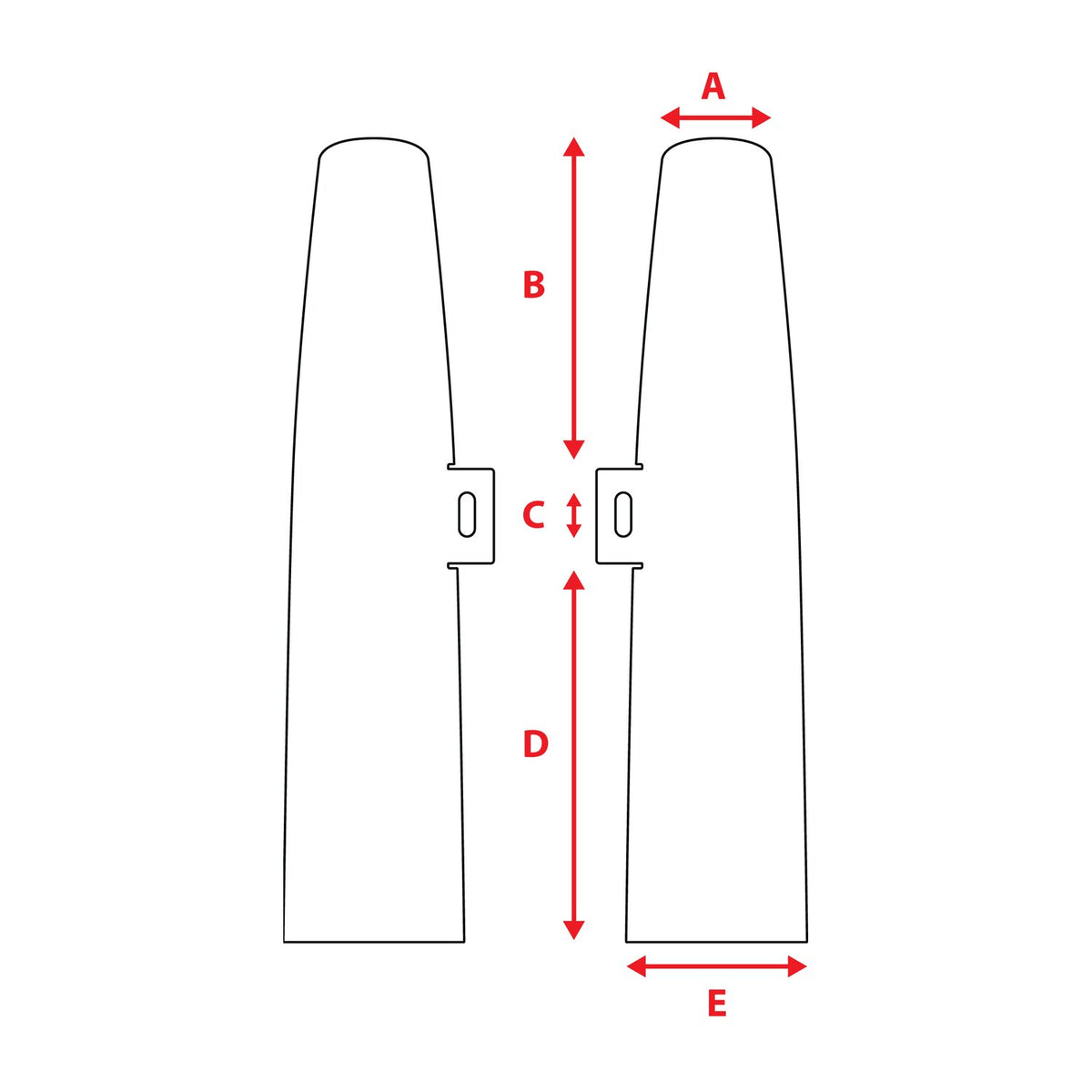 MCS fork shrouds for 39mm forks - Black