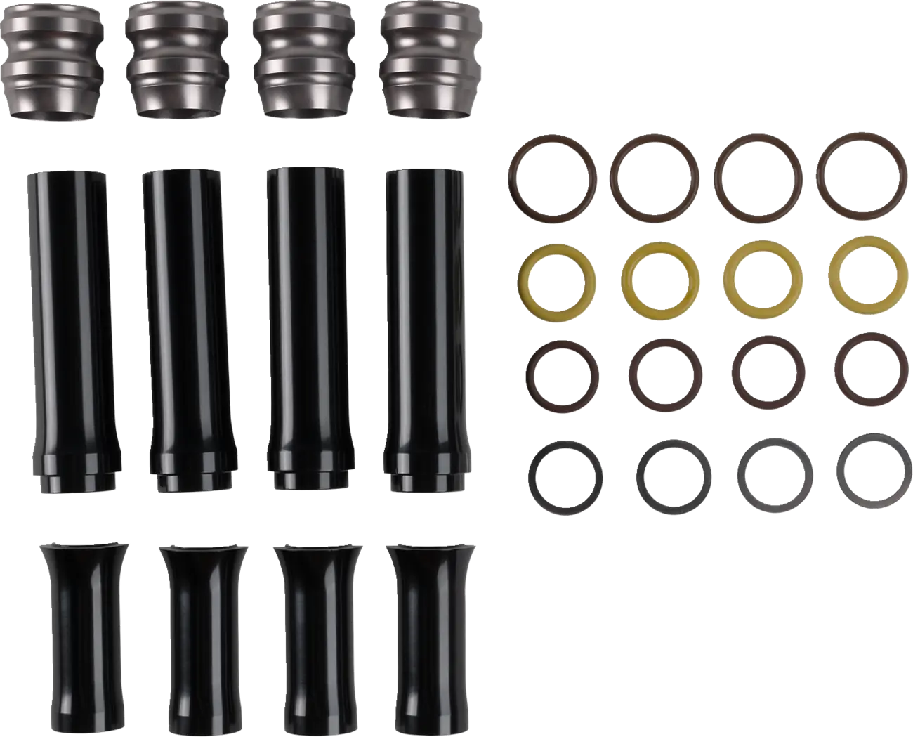 Arlen Ness Pushrod Tube Cover Kit - Titanium Anodized