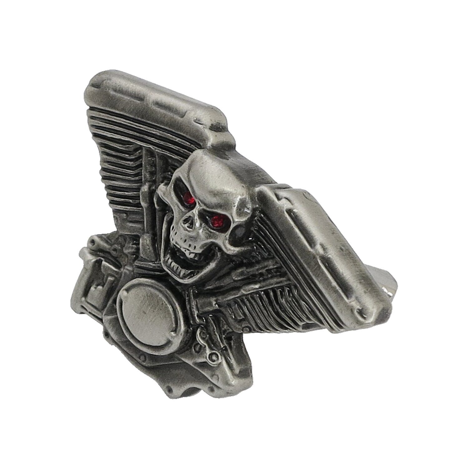 MCS License plate mount kit Engine skull - Pewter