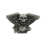 MCS License plate mount kit Engine skull - Pewter