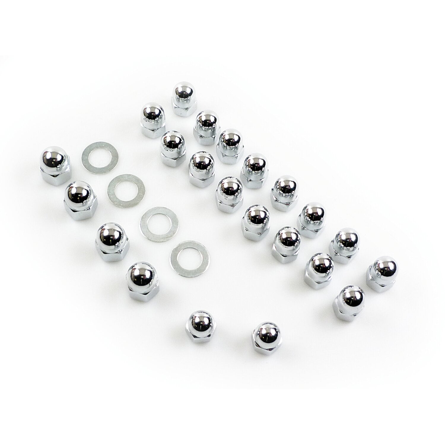 Colony Shovel rocker box top nut kit - Chrome Acorn