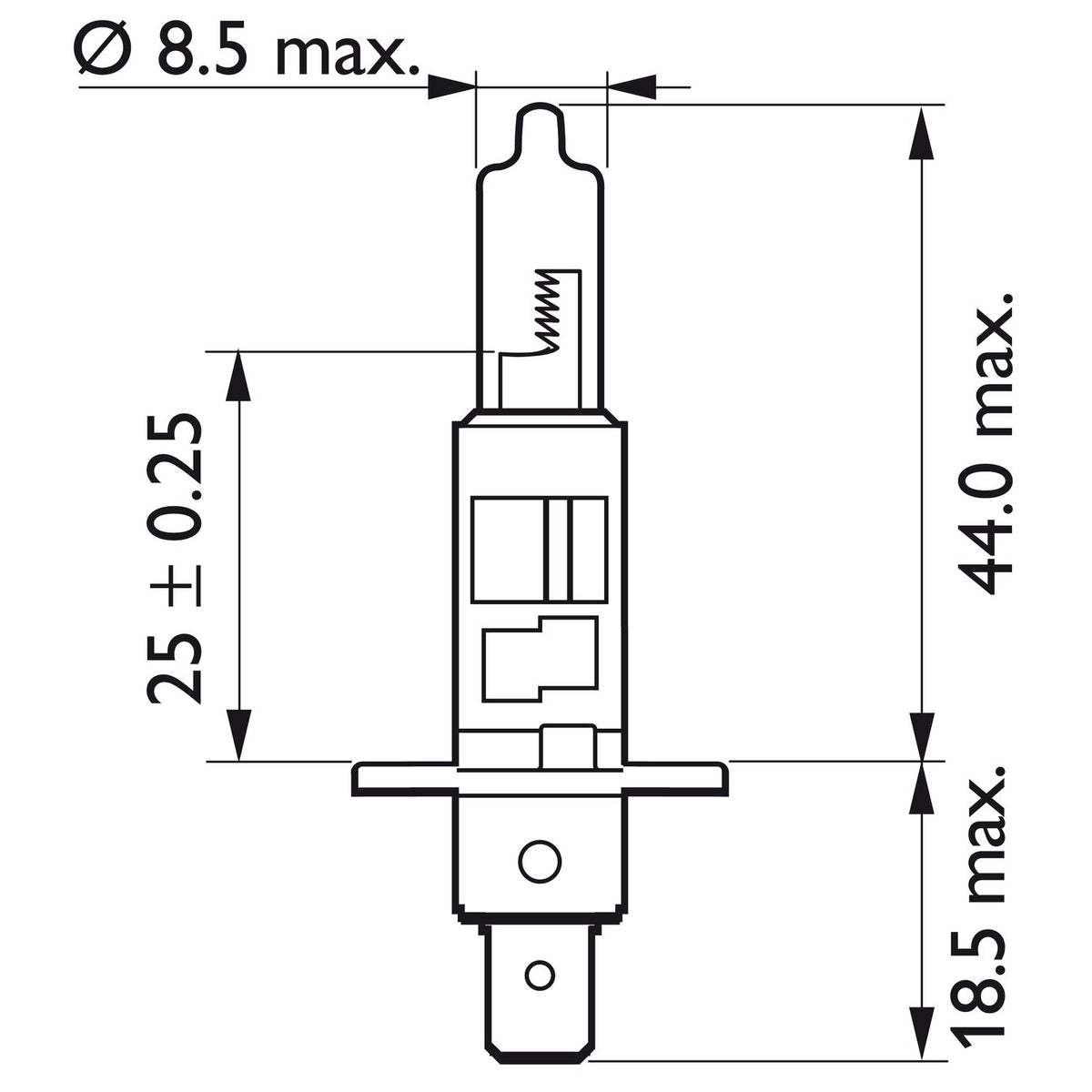 Philips Vision headlamp bulb H1