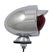 MCS Bullet marker light - Chrome - Red lens - SF - stud mount - visor