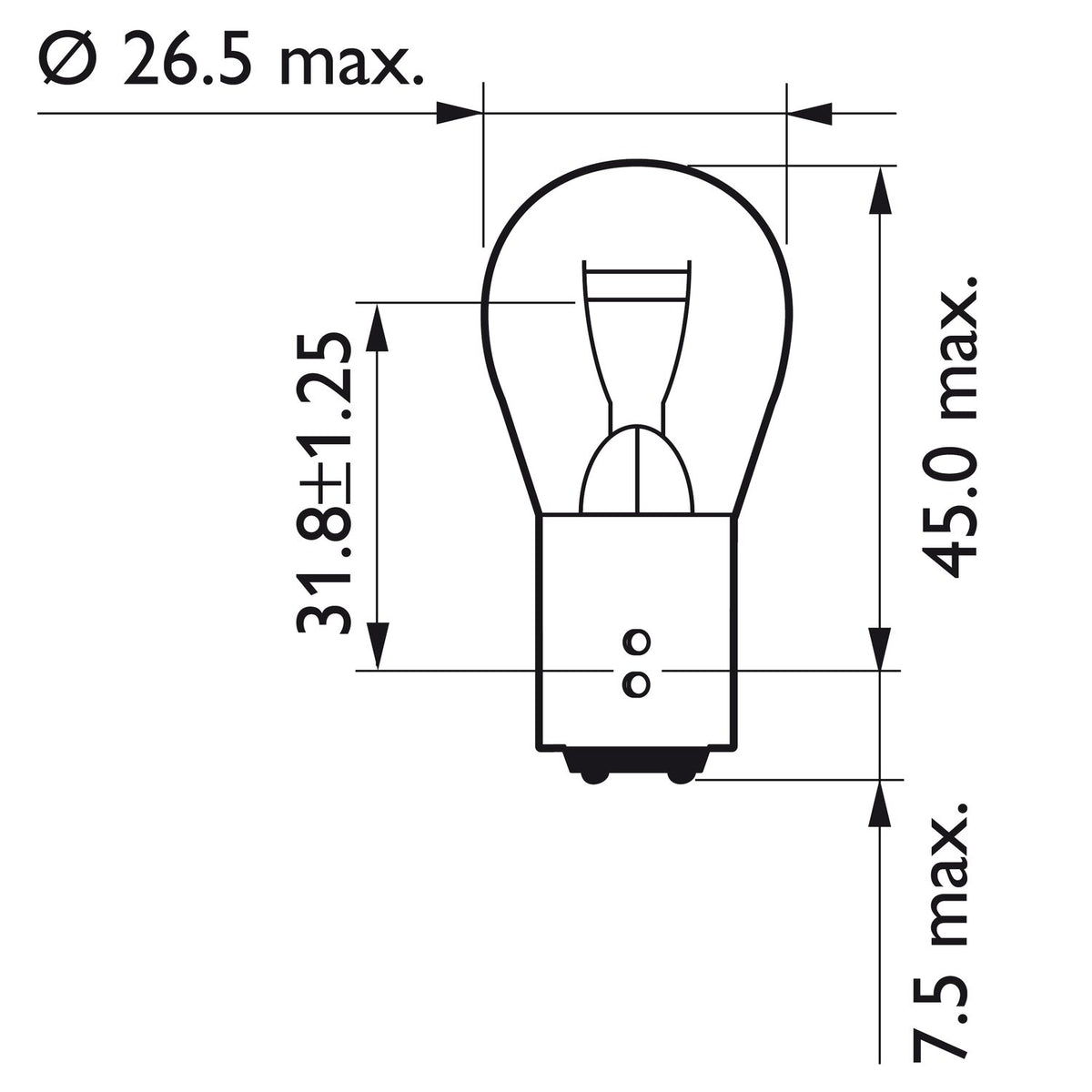 Philips taillight light bulb PR21/5W red lens