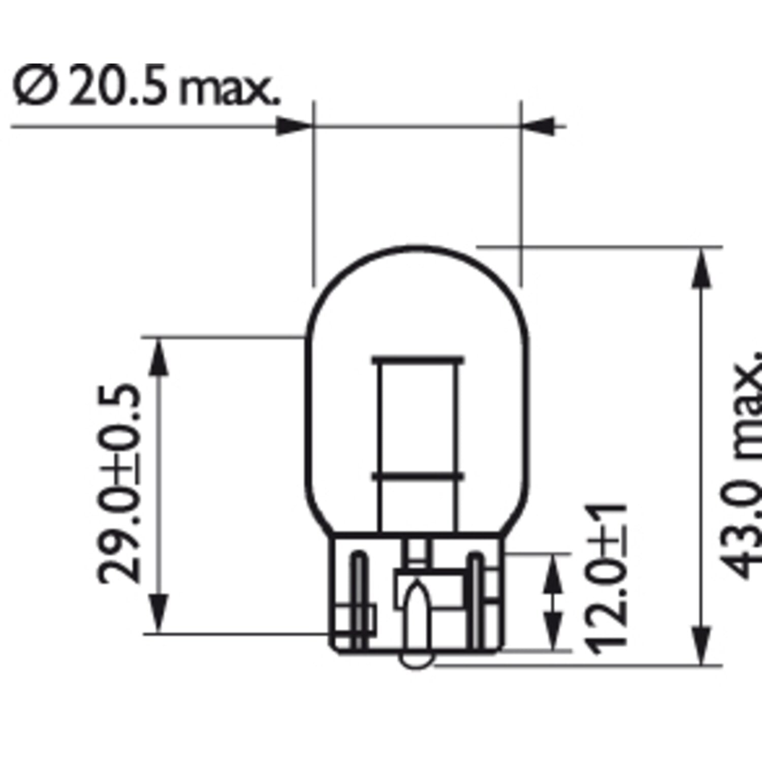 Philips light bulb W21W
