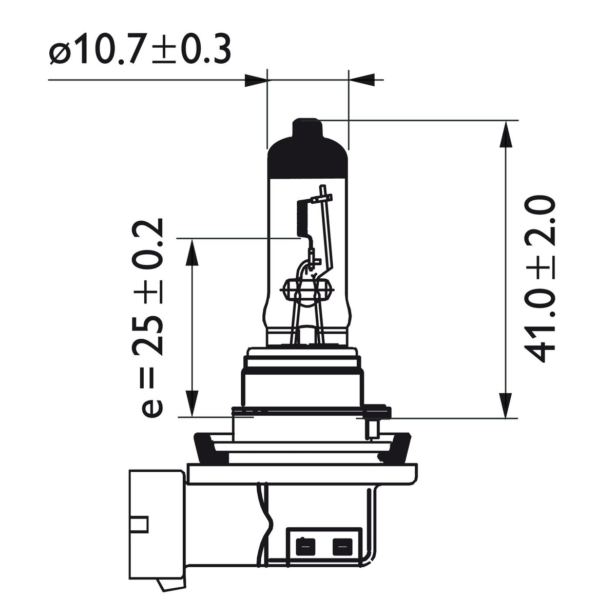 Philips Vision headlamp bulb H11