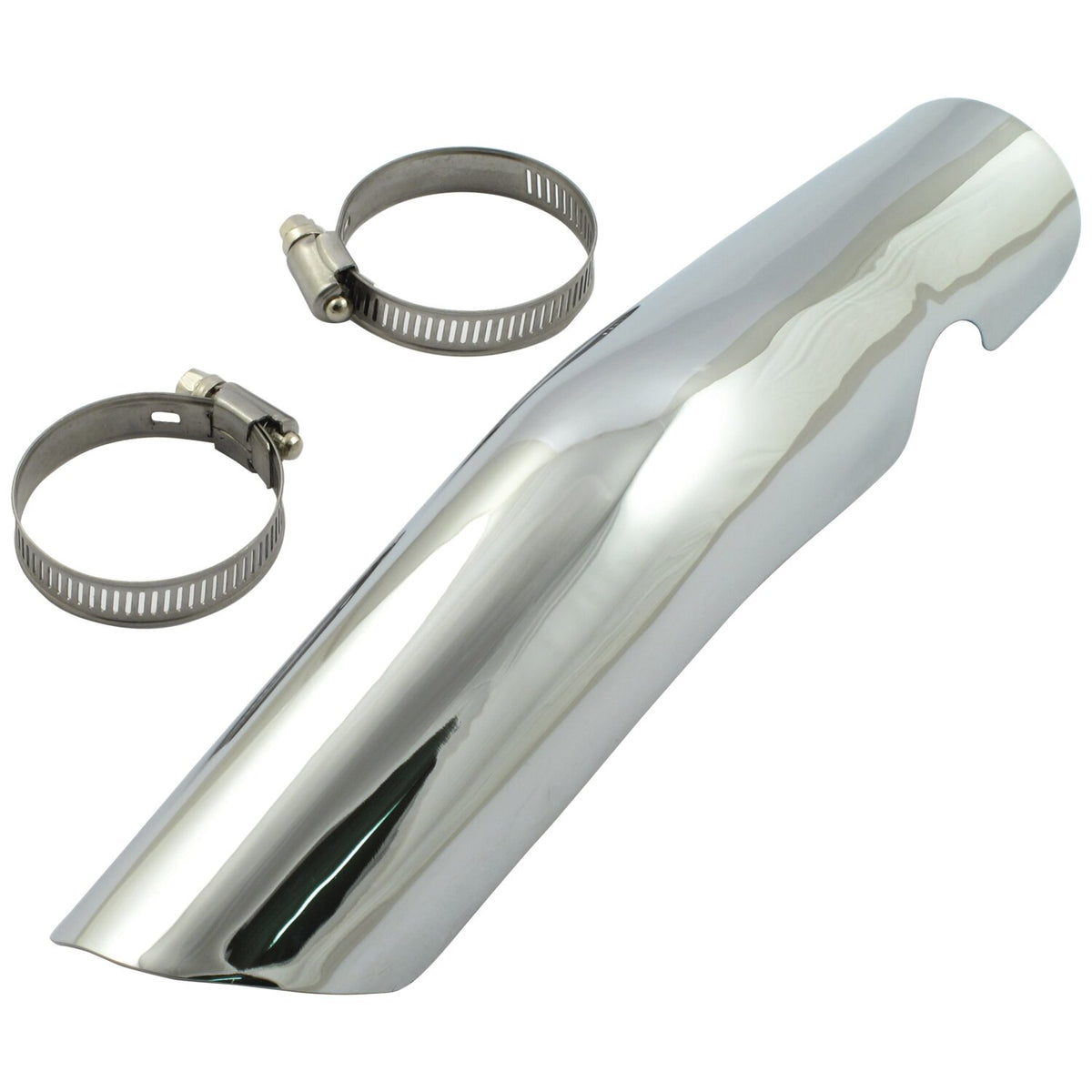 MCS FL 2-1 exhaust rear header heatshield chrome