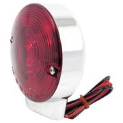 MCS Turn signal assembly - Front - Red lens - Chrome
