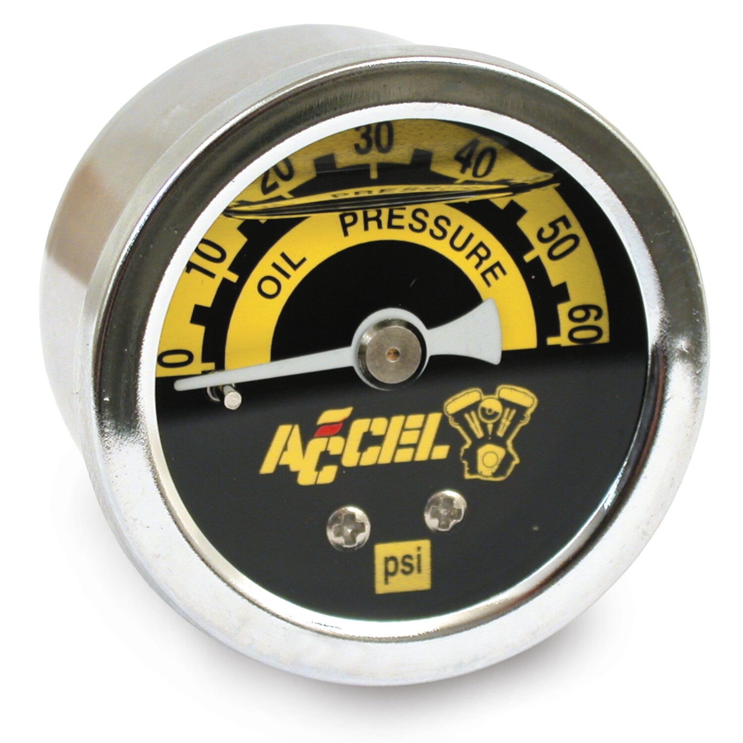 ACCEL oil pressure gauge 0-60 PSI - Chrome