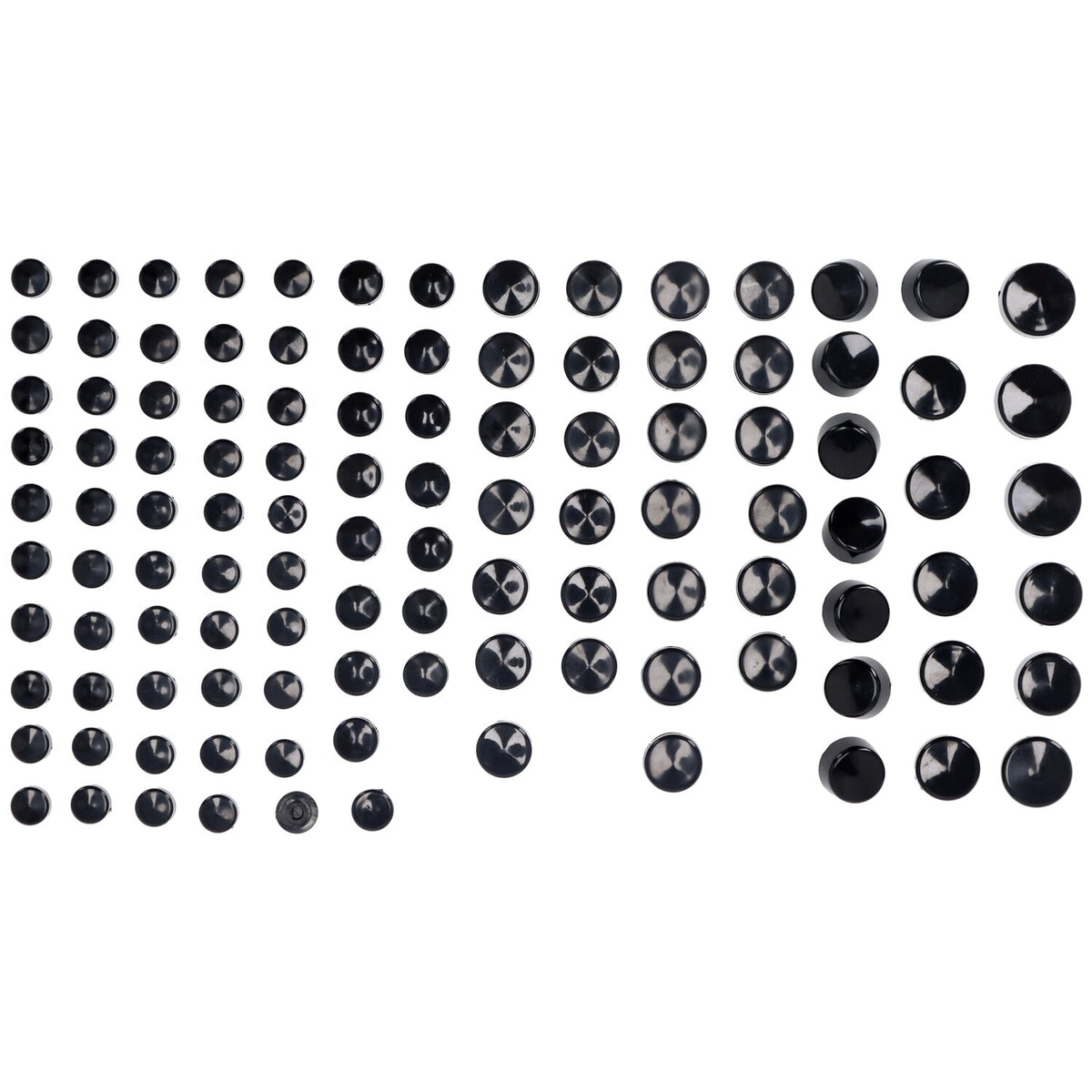MCS Smoothtopps push-on cover set (111pc) - Black