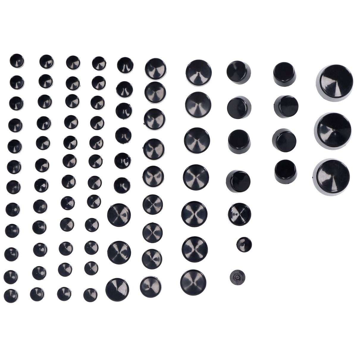 MCS Smoothtopps push-on cover set (81pc) - Black