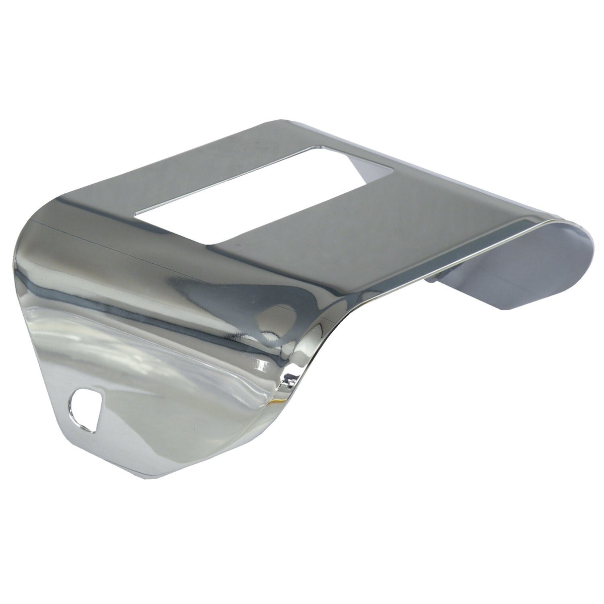 MCS 73-up taillight visor - plain - Chrome