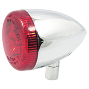 MCS 3-1 LED bullet taillight / turn signal combo - Chrome - Red