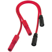 Accel 8mm Ferro Spiral core spark plug wire set - Red