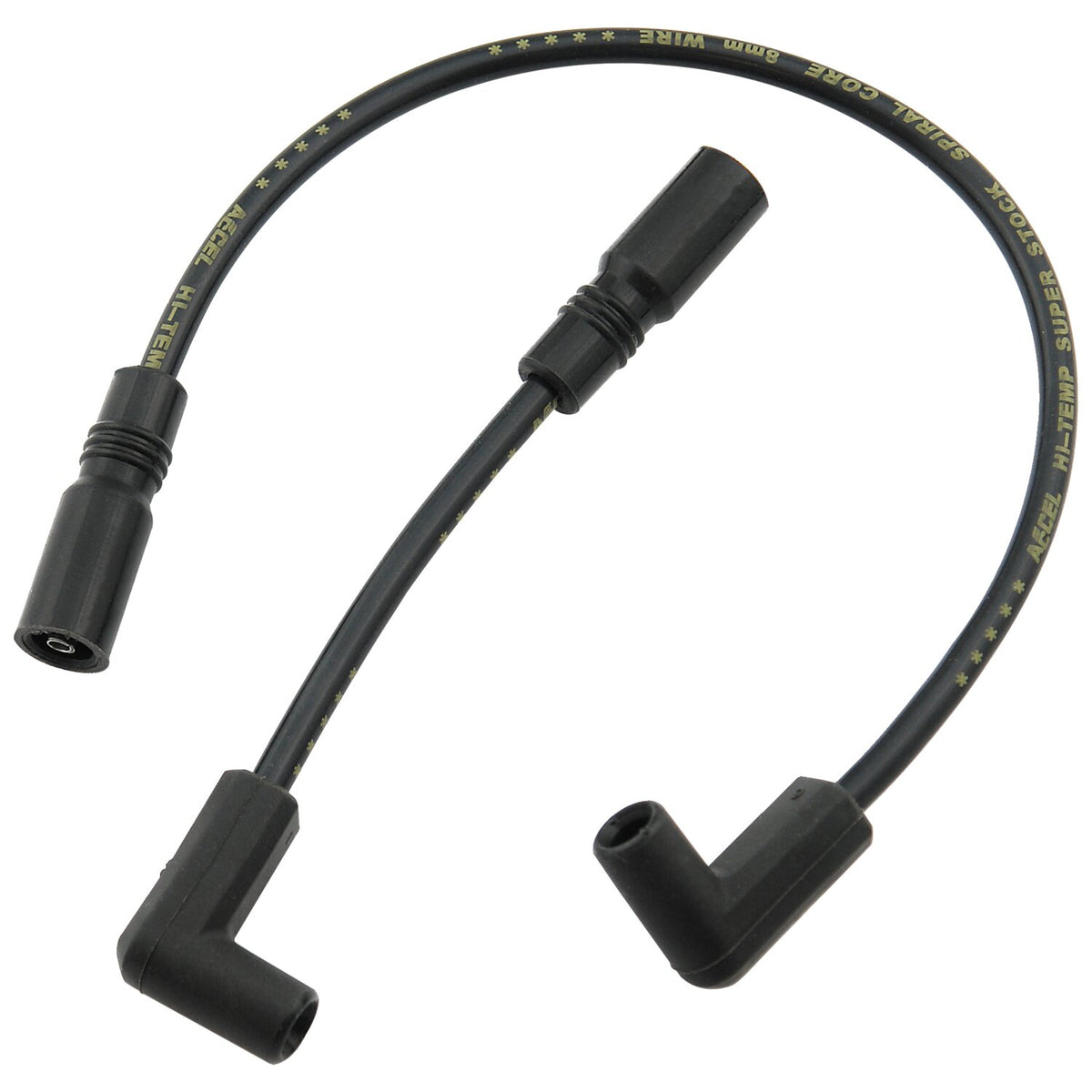 Accel 8mm Ferro Spiral core spark plug wire set - Black