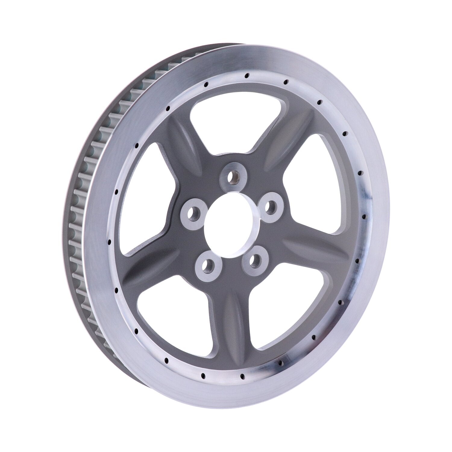 MCS Reproduction OEM style wheel pulley 68t 1-1/8" belt - Silver