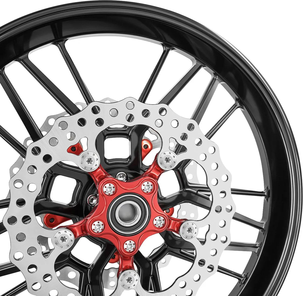 Tarcza hamulcowa Arlen Ness Spider - 300mm - Pływająca - Czerwona - 300-069