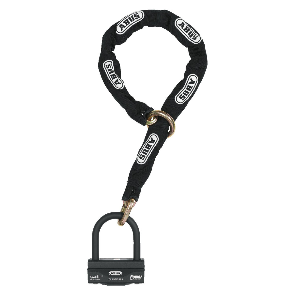 Abus Granit 58 Padlock & black loop chain