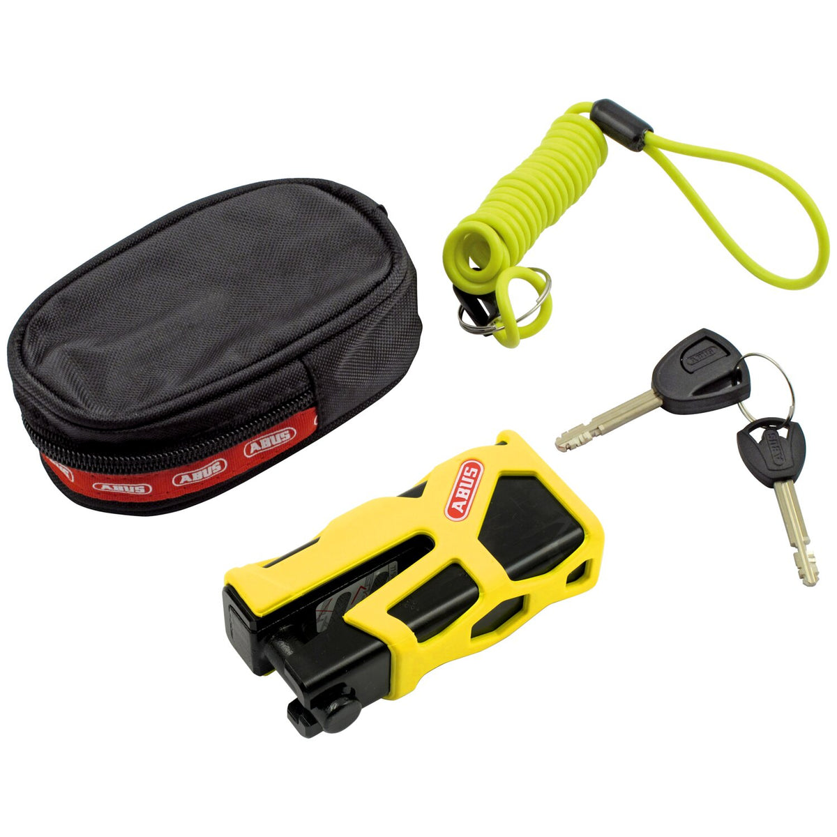 Abus 77 Granit Sledg 'Web style' disc brake lock - Yellow