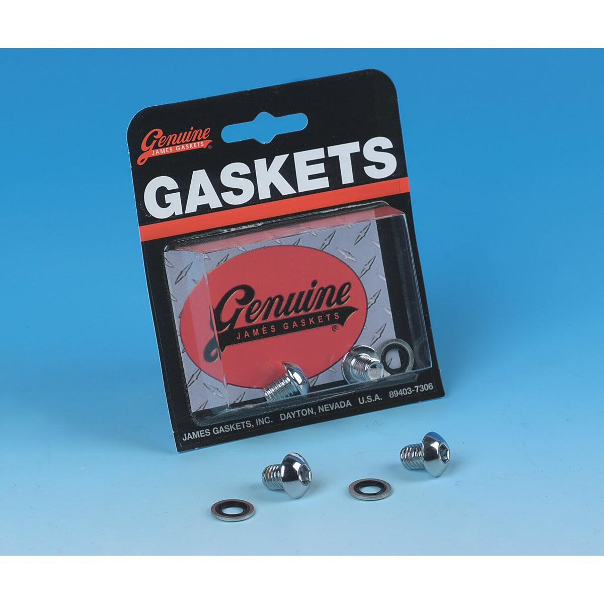 James Gaskets fork slider drain screws - Chrome button head