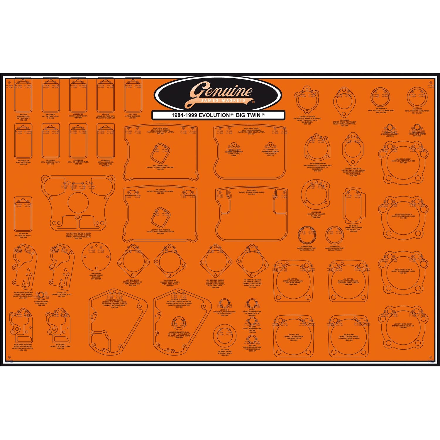 James gasket & seal board - Evolution Big Twin