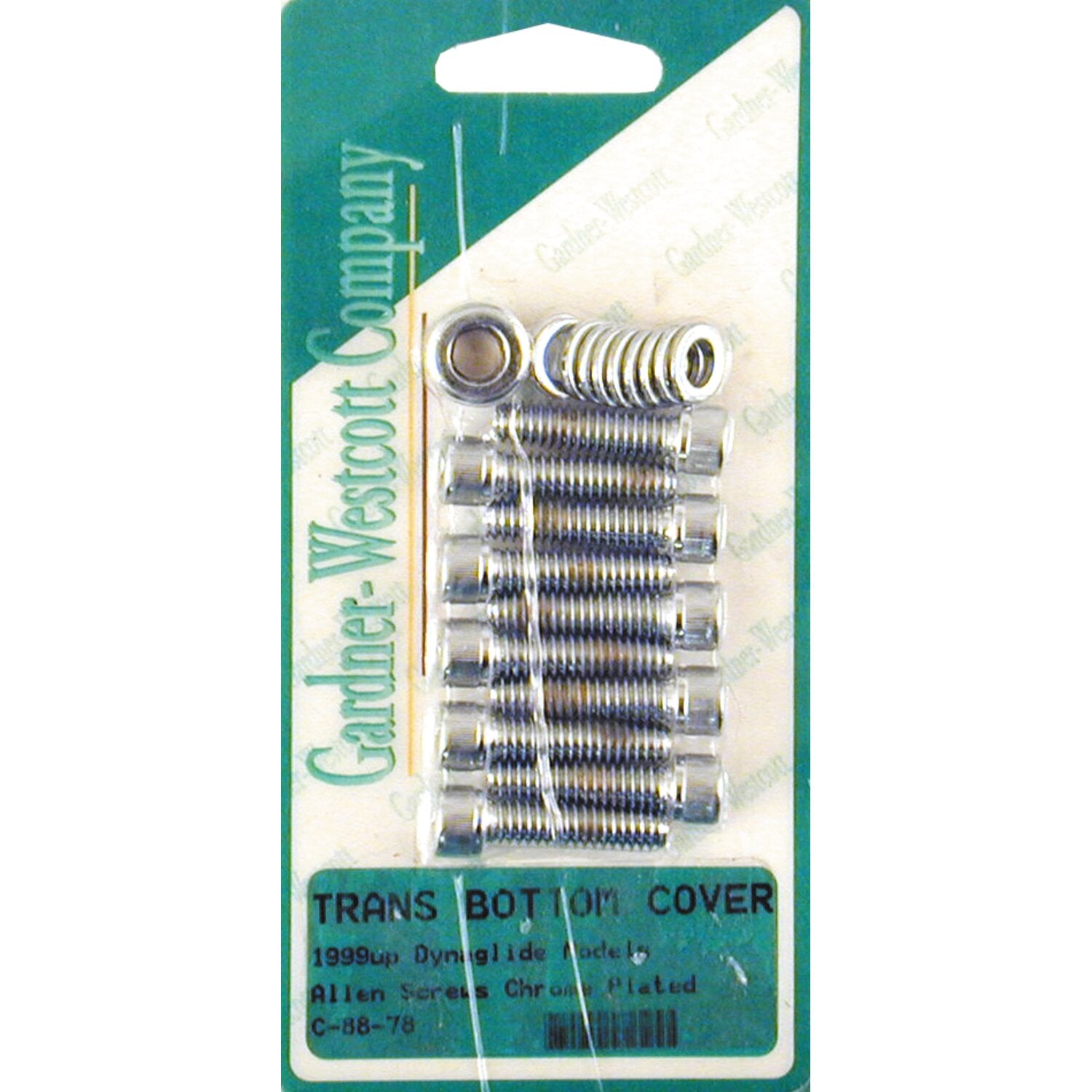 Gardner-Westcott transmission bottom cover screw kit - Chrome Allen