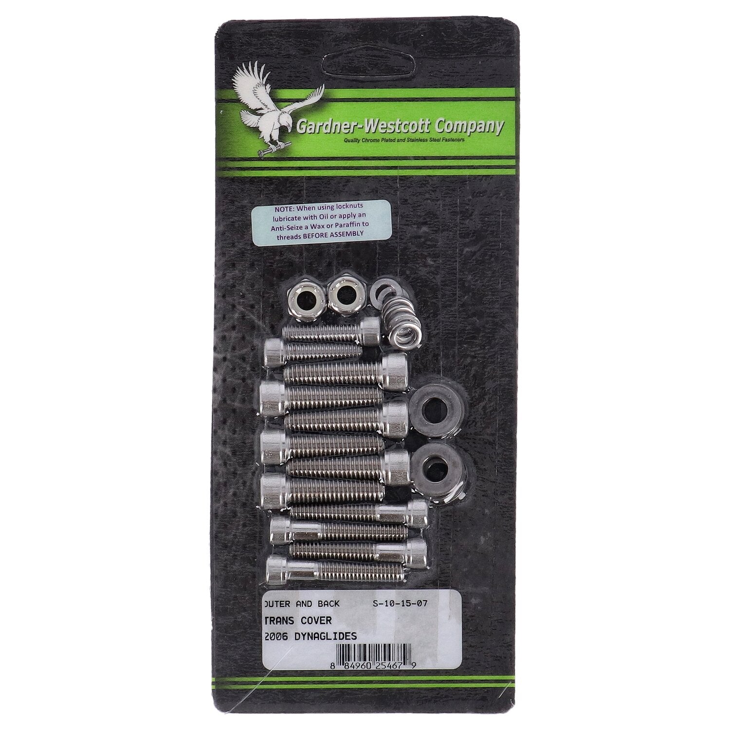 Gardner-Westcott Transm - side cover screw kit
