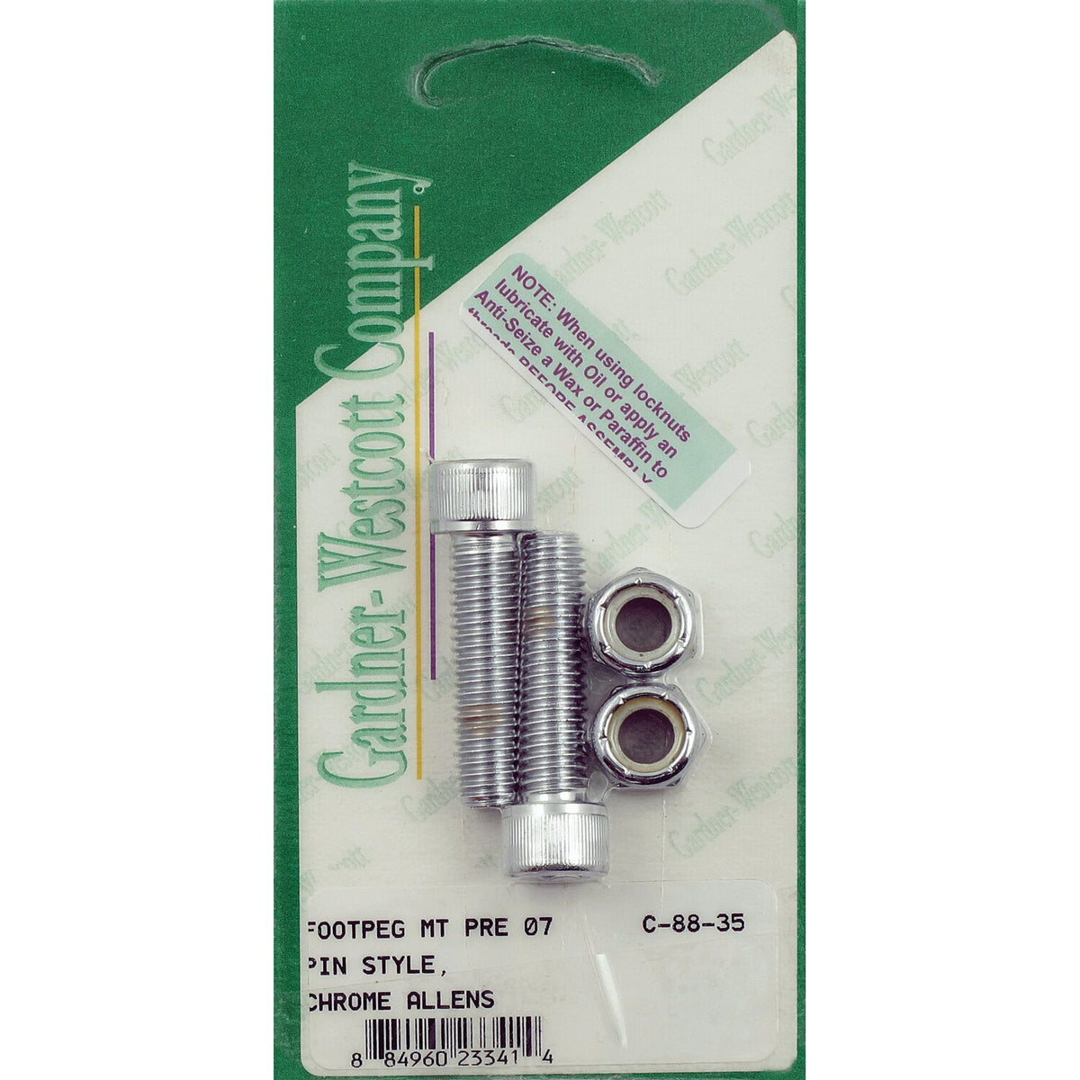 Gardner-Westcott foot peg mount kit - Chrome