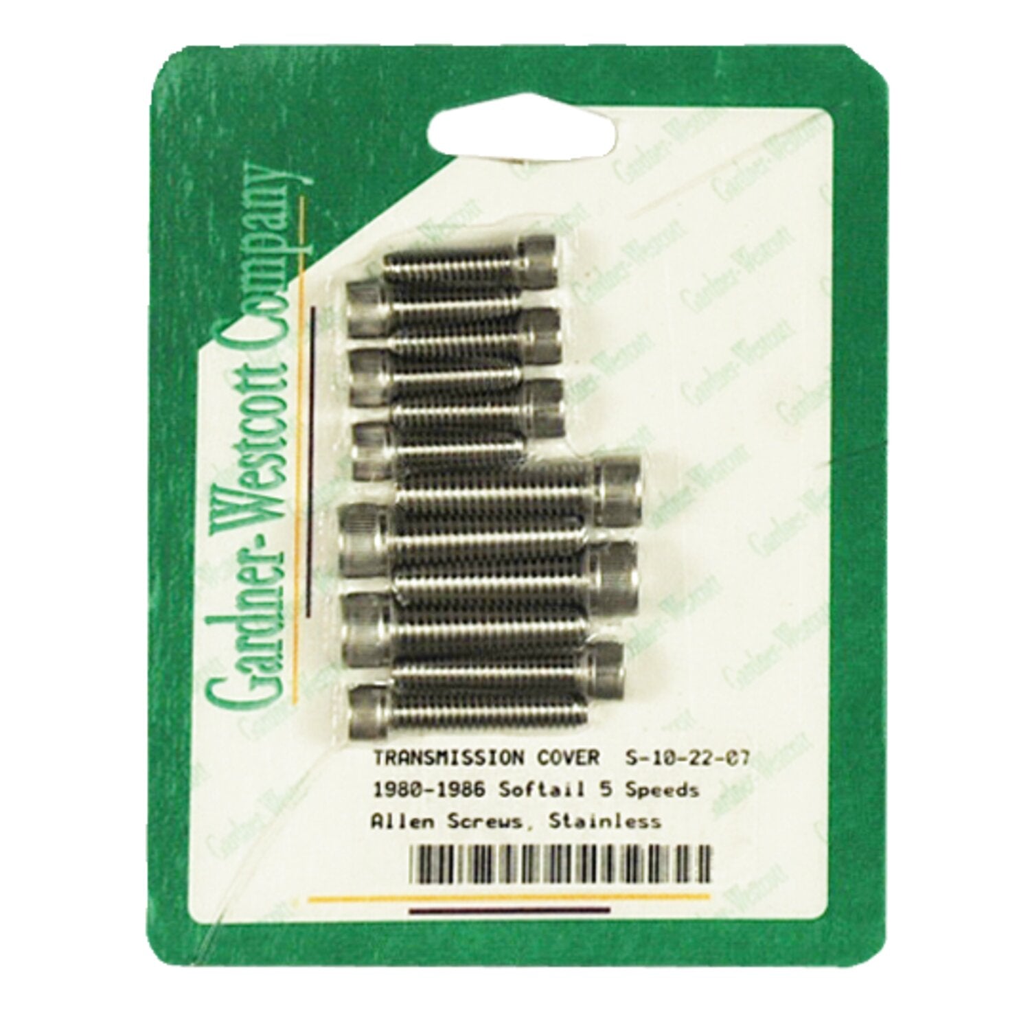 Gardner-Westcott transmission side cover screw kit - Stainless Allen head