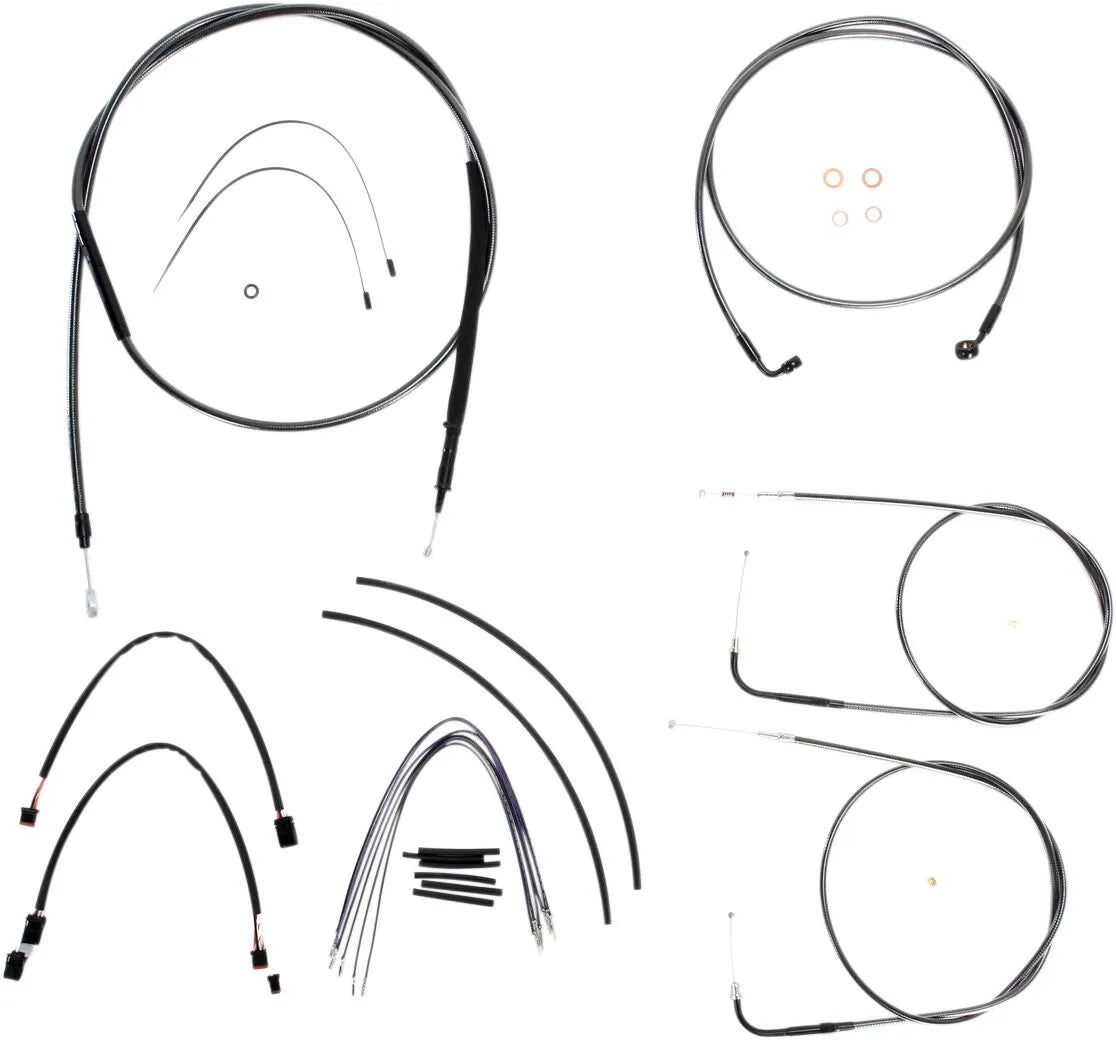 MAGNUM SHIELDING Black Pearl Handlebar Installation Kit for Ape