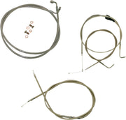LA CHOPPERS Standard Stainless Braided Handlebar Cable Kit