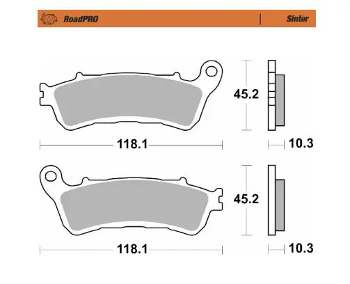 Klocki hamulcowe Moto-master Roadpro Sinter Tylne - Tylne